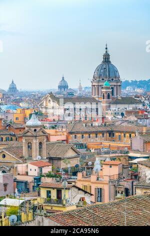 Basilica of SS. Ambrose and Charles on the Corso, Rome, Lazio, Italy, Europe Stock Photo