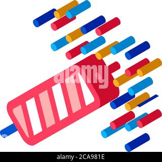 firework cracker isometric icon vector illustration Stock Vector