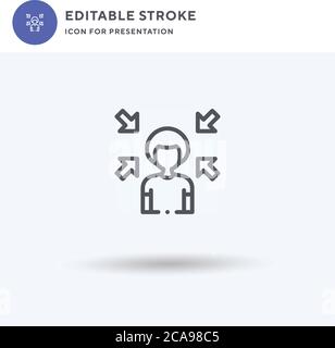 Criticism icon vector, filled flat sign, solid pictogram isolated on white, logo illustration. Criticism icon for presentation. Stock Vector