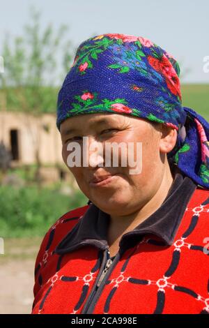 Kazakh woman, Kazakhstan Stock Photo