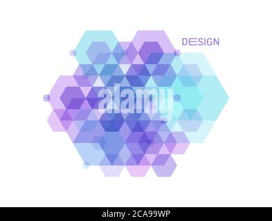 Abstract geometric background with transparent colored figures. Template for poster, flyer, banner or book cover. Vector illustration for design Stock Vector