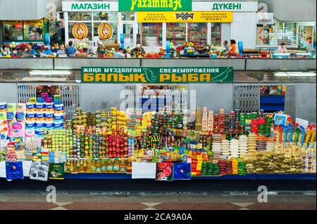 Zelyony Bazar or Green Market, Groceries, Almaty, Kazakhstan, Central Asia Stock Photo