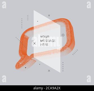 Speech icon. Design element. 3d vector illustration. Stock Vector