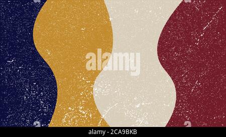 vector illustration of Abstract warm color retro background template Stock Vector