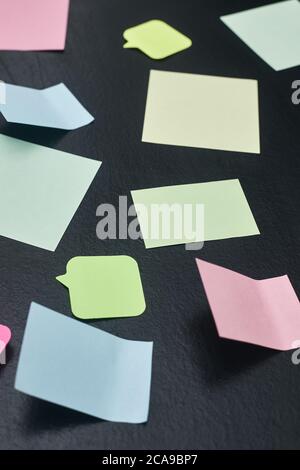 back to school, on the school board stickers for writing,close up Stock Photo