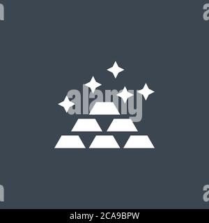Gold related vector glyph icon Stock Vector