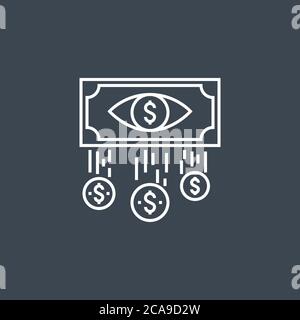 Cost Per Impression Related Vector Thin Line Icon Stock Vector