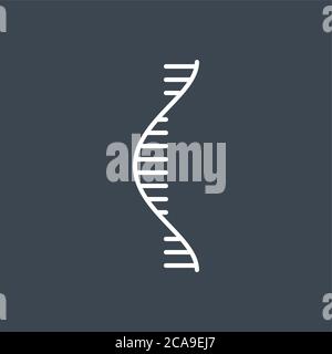 RNA related vector thin line icon Stock Vector