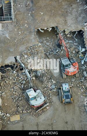 Demolition of Fenchurch street, London, UK. Stock Photo