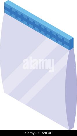 Fridge food bag icon, isometric style Stock Vector