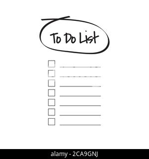 To do list vector planning task concept a paper sheets with check box illustration Stock Vector