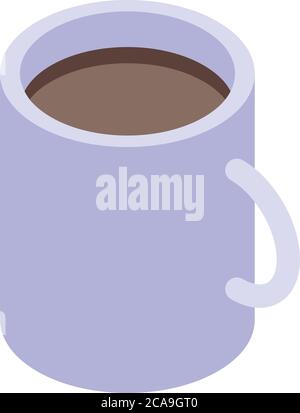 Desktop coffee mug icon, isometric style Stock Vector