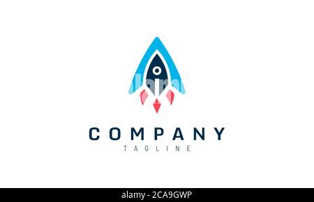 Rocket vector design. logo templates mean the future, technology and growth, trust Stock Vector