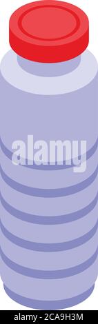 Yogurt bottle icon, isometric style Stock Vector