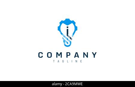 Lightbulb vector design combined with letters I and M Stock Vector