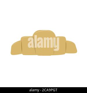 Brown croissant icon isolated isolated vector illustration Stock Vector