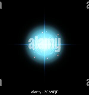 Neon Target isolated. Game Interface Element. Vector illustration Stock Vector