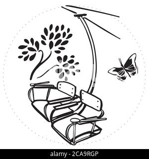 Vector vintage wedding illustration set. Hand drawn linocut style signet with heart. Wedding, mothers day, valentine, surface design . Modern brush design on white background isolated vector elements. Perfect for wine lovers. Stock Vector