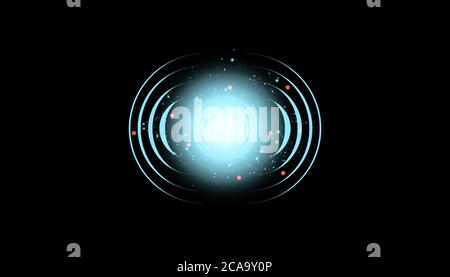 Neon Target isolated. Game Interface Element. Vector illustration Stock Vector
