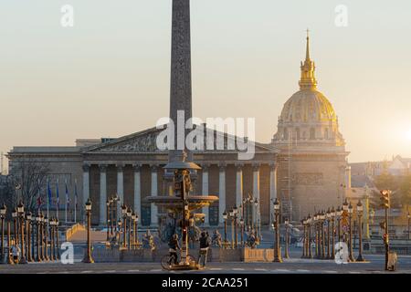 Paris, View of Place de la Concorde Stock Photo