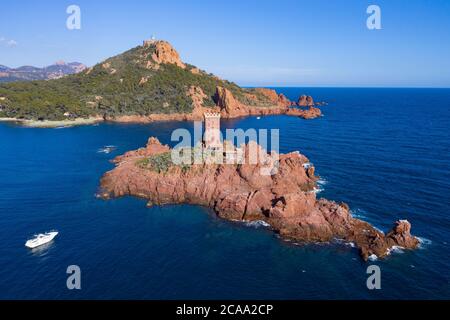 Aerial view of Cap Esterel near Saint Raphael in Var department, France Stock Photo