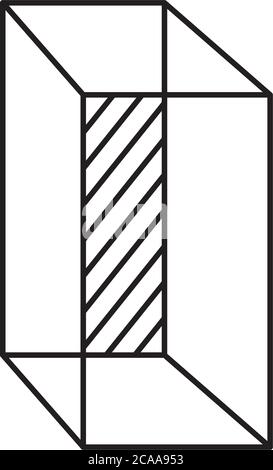 rectangular prism icon on white background. Simple element illustration ...