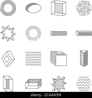 hexagon with wavy lines design over white background, line style ...