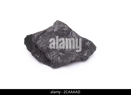 Black coal isolated on white background Stock Photo
