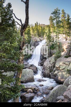 waterful in the Rockey Mountains near Mount Evans Stock Photo