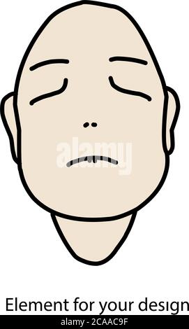 Vector human face. Mask. Isolate on a white background. Faceless. God of death Stock Vector