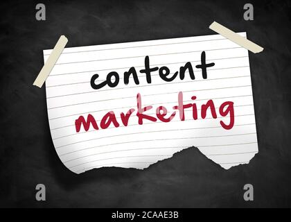 content marketing - note concept Stock Photo