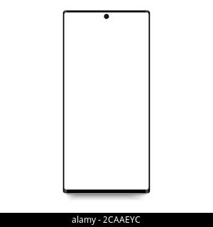 Smartphone shape of a modern mobile phone. Designed to have a thin edge Stock Vector