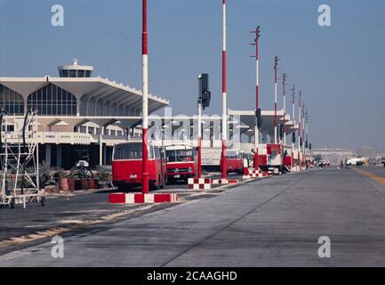 Archive image: Dubai International Airport apron, photographed in 1979 before its development into a major hub. Credit: Malcolm Park Stock Photo