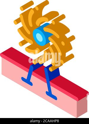 firework decorative isometric icon vector illustration Stock Vector