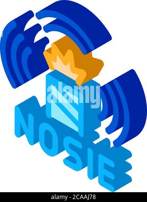 firework noise isometric icon vector illustration Stock Vector