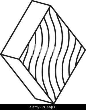 Triangle and rhombus with lines inside. Art lines design