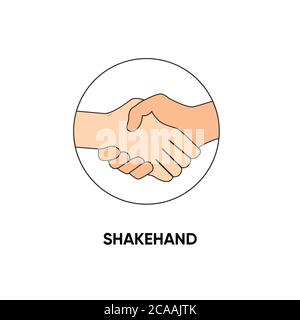 Business handshake, handshake icon vector design illustration Stock Vector