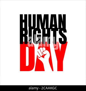 lettering of human rights day design vector banner web graphic concept Stock Vector