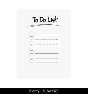 To do list vector planning task concept a paper sheets with check box illustration Stock Vector