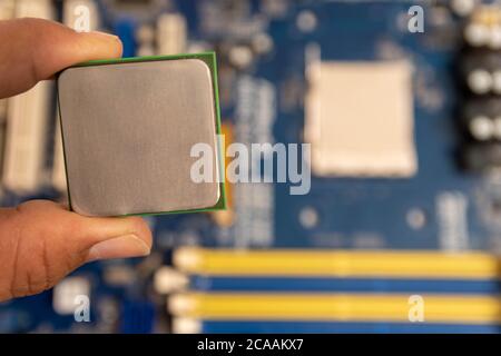 CPU and motherboards Computer components infrastructure Stock Photo