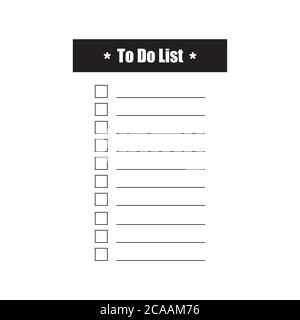 To do list vector planning task concept a paper sheets with check box illustration Stock Vector