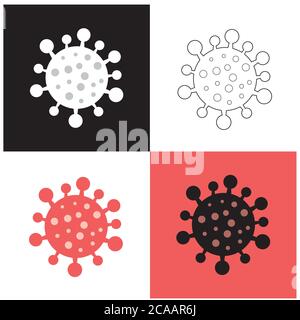 Covid-19 shape icon. Coronavirus symbol. Coronavirus logo. Coronavirus icon. Sars icon, disease, virus vector, n-cov19 sign Stock Vector