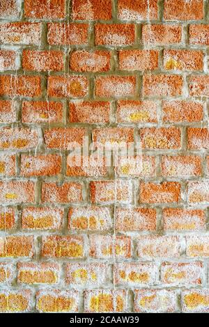 The background of the old red brick wall for design interior Stock Photo