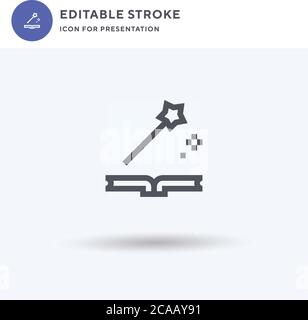 Fairy Tale icon vector, filled flat sign, solid pictogram isolated on white, logo illustration. Fairy Tale icon for presentation. Stock Vector