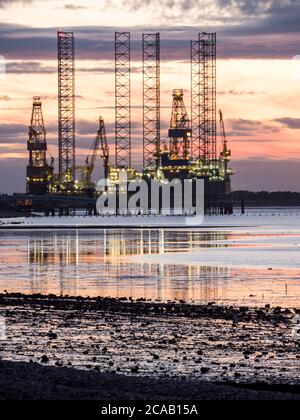 Borr drilling, Borr Ran jack up, in the Seagreen windfarm Stock Photo ...