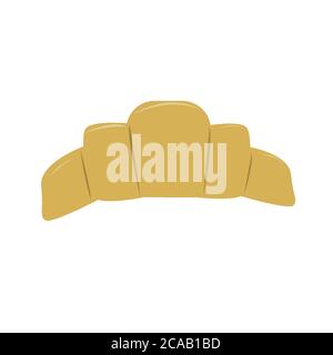 Croissant icon vector illustration in flat style Stock Vector