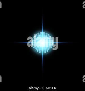 Neon Target isolated. Game Interface Element. Vector illustration Stock Vector