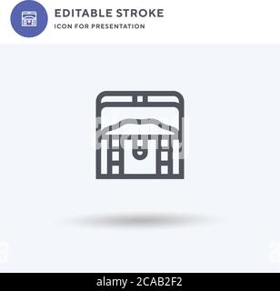 Treasure icon vector, filled flat sign, solid pictogram isolated on white, logo illustration. Treasure icon for presentation. Stock Vector