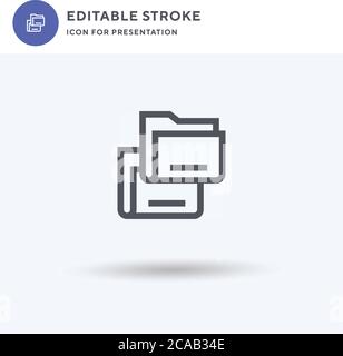 Copy icon vector, filled flat sign, solid pictogram isolated on white, logo illustration. Copy icon for presentation. Stock Vector
