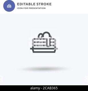 Pancake icon vector, filled flat sign, solid pictogram isolated on white, logo illustration. Pancake icon for presentation. Stock Vector